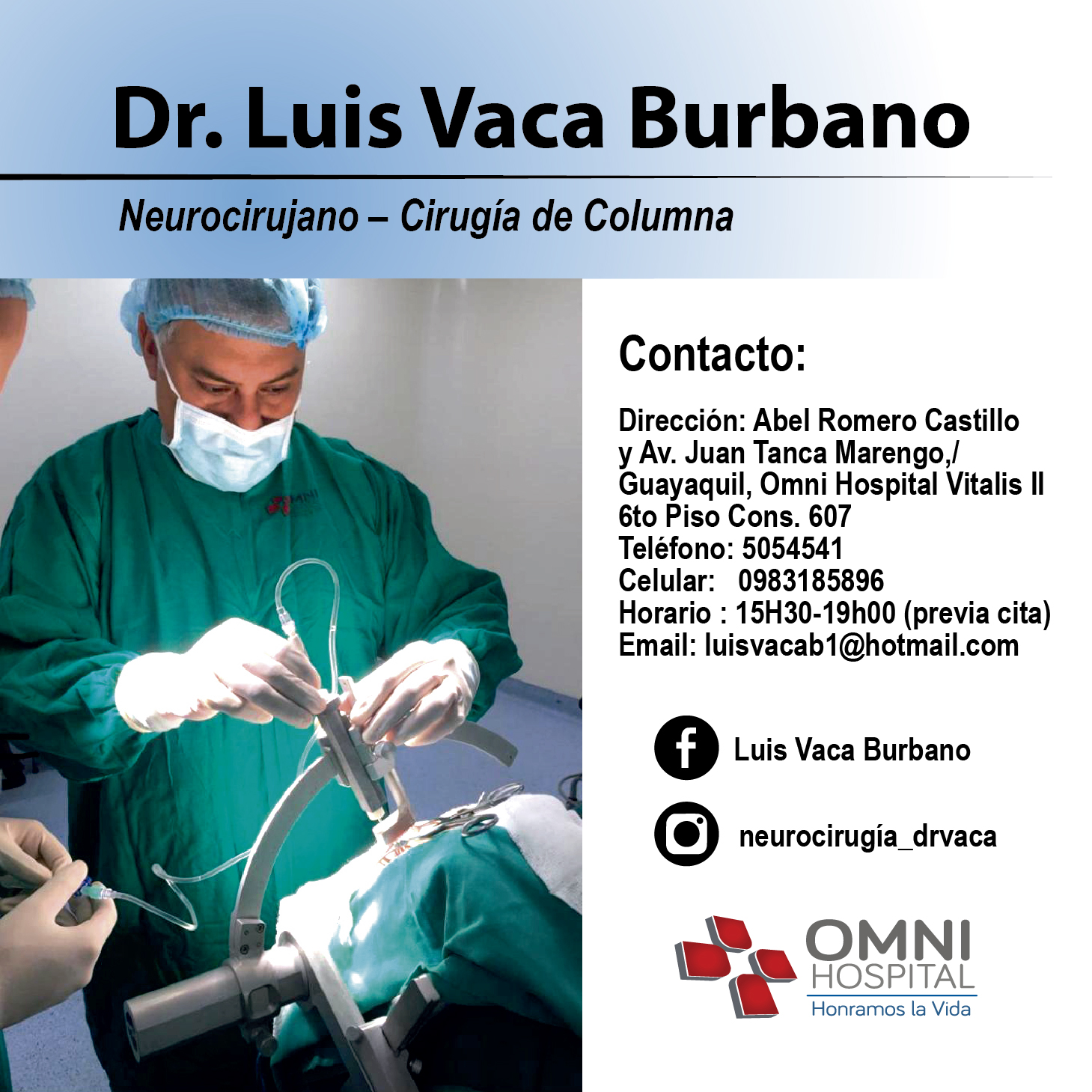 Dr. Luis Vaca Burbano